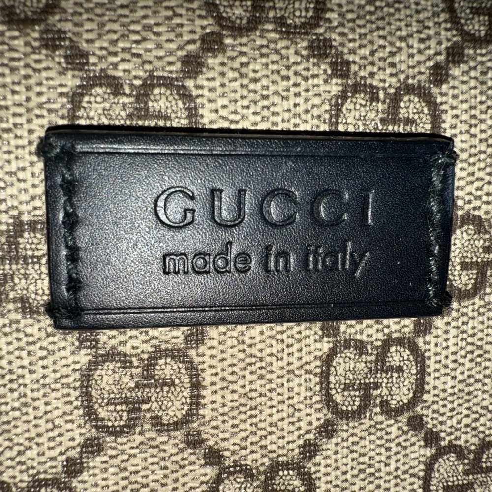 Men's Gucci GG Supreme Large Canvas/Calfskin Exterior Backpack - Picture 3 of 16